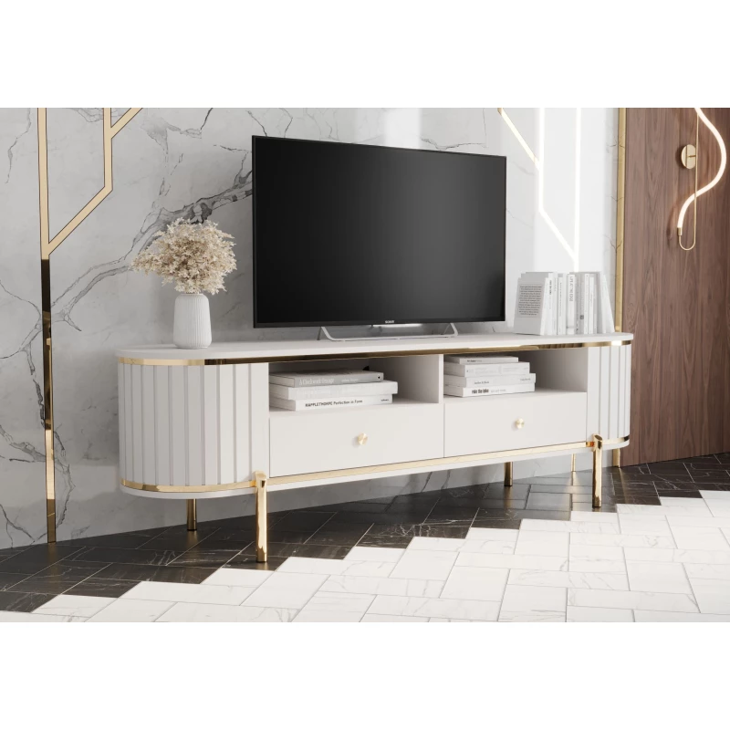 TV-Ständer TEYO – 180 cm, weiß