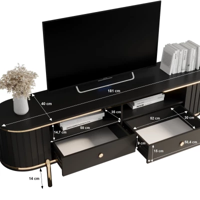 TV-Ständer TEYO – 180 cm, weiß