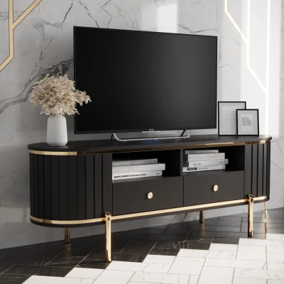 TV-Ständer TEYO - 150 cm, schwarz