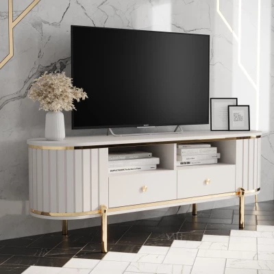 TV-Ständer TEYO – 150 cm, weiß