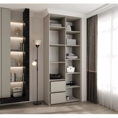Kleiderschrank mit Regalen 100/50 LORENA 4 - Kaschmir / Gold