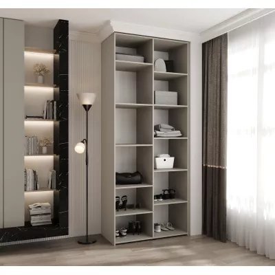 Kleiderschrank mit Regalen 100/50 LORENA 4 - Kaschmir / Gold