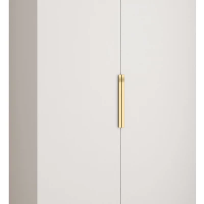 Kleiderschrank mit Regalböden 100/50 LORENA 4 - weiß/gold