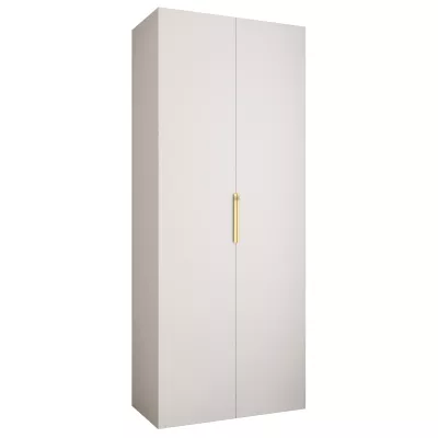 Kleiderschrank mit Regalböden 100/50 LORENA 4 - weiß/gold