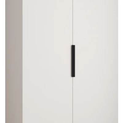 Kleiderschrank mit Regalböden 100/50 LORENA 4 - weiß/schwarz