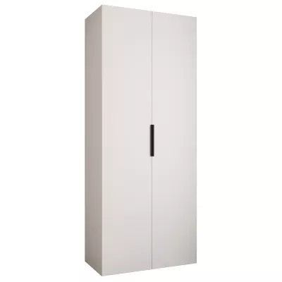 Kleiderschrank mit Regalböden 100/50 LORENA 4 - weiß/schwarz