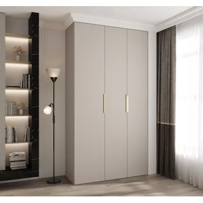 Kleiderschrank mit Regalen 130/50 LORENA 4 - Kaschmir / Gold