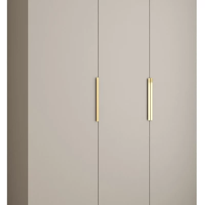 Kleiderschrank mit Regalen 130/50 LORENA 4 - Kaschmir / Gold