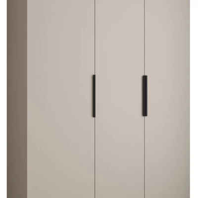 Kleiderschrank mit Regalböden 130/50 LORENA 4 - Kaschmir / Schwarz