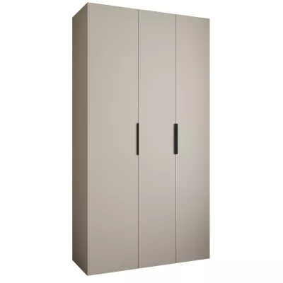 Kleiderschrank mit Regalböden 130/50 LORENA 4 - Kaschmir / Schwarz