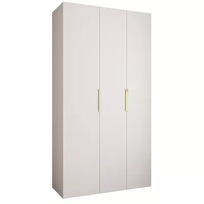 Kleiderschrank mit Regalböden 130/50 LORENA 4 - weiß/gold
