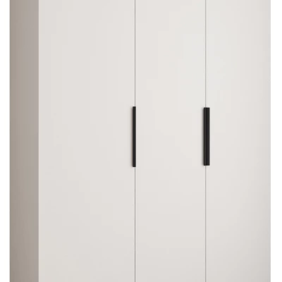 Kleiderschrank mit Regalböden 130/50 LORENA 4 - weiß/schwarz