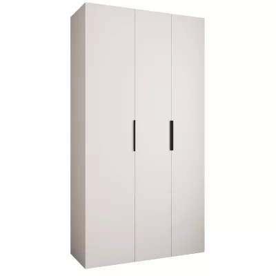 Kleiderschrank mit Regalböden 130/50 LORENA 4 - weiß/schwarz
