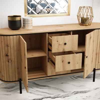 Breite Kommode mit Türen TEYO – Artisan-Eiche
