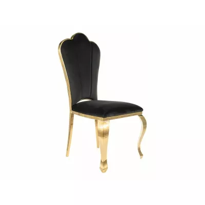 Stilvoller Esszimmerstuhl SAFFIRA - gold / schwarz