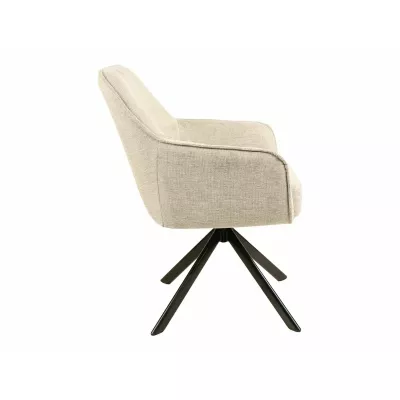 ZARIA Dreh-Esszimmerstuhl - schwarz / beige