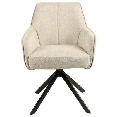 ZARIA Dreh-Esszimmerstuhl - schwarz / beige