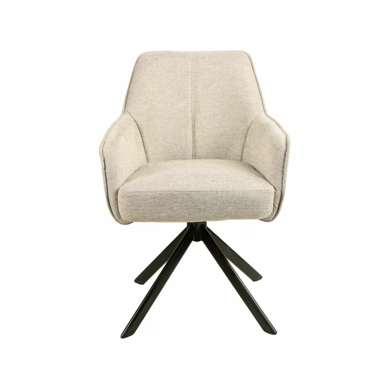 ZARIA Dreh-Esszimmerstuhl - schwarz / beige