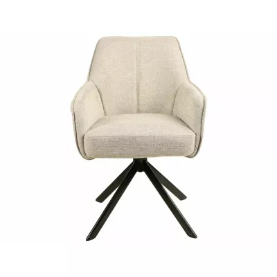 ZARIA Dreh-Esszimmerstuhl - schwarz / beige