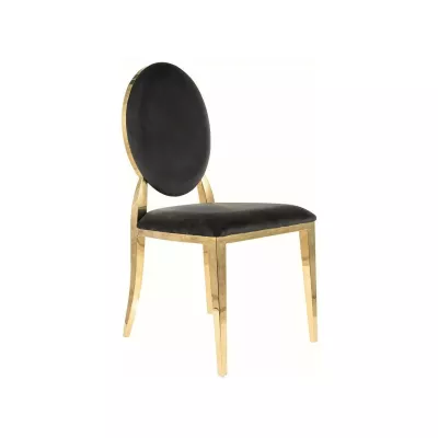 Stilvoller Esszimmerstuhl PIERRE - gold / schwarz