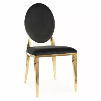 Stilvoller Esszimmerstuhl PIERRE - gold / schwarz