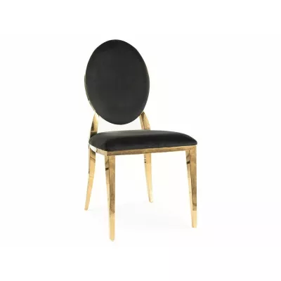 Stilvoller Esszimmerstuhl PIERRE - gold / schwarz