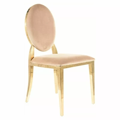 Stilvoller Esszimmerstuhl PIERRE – Gold/Beige