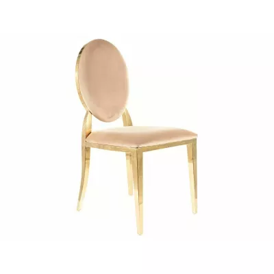 Stilvoller Esszimmerstuhl PIERRE – Gold/Beige