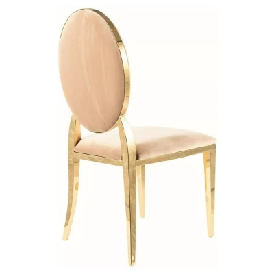 Stilvoller Esszimmerstuhl PIERRE – Gold/Beige