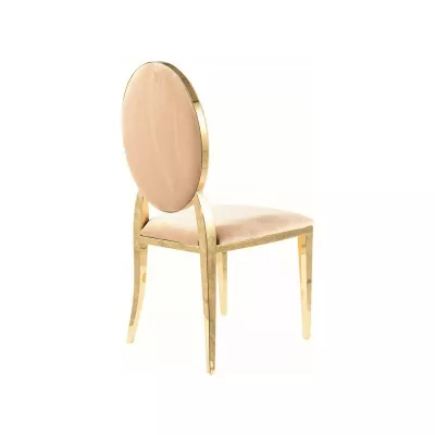 Stilvoller Esszimmerstuhl PIERRE – Gold/Beige
