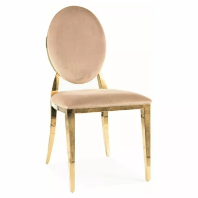 Stilvoller Esszimmerstuhl PIERRE – Gold/Beige