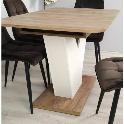 Designer Ausziehtisch DIONYS - Eiche / Creme
