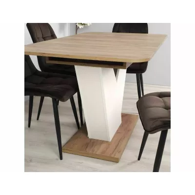 Designer Ausziehtisch DIONYS - Eiche / Creme