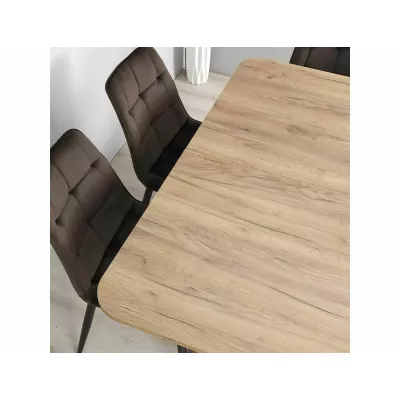 Designer Ausziehtisch DIONYS - Eiche / Creme