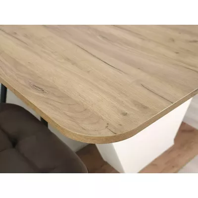 Designer Ausziehtisch DIONYS - Eiche / Creme