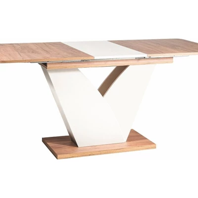 Designer Ausziehtisch DIONYS - Eiche / Creme