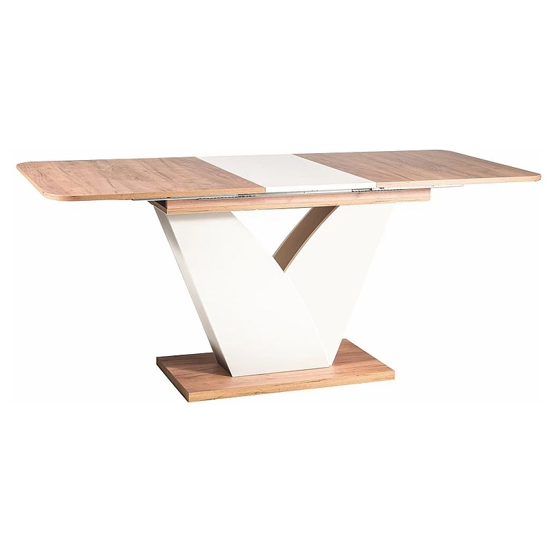 Designer Ausziehtisch DIONYS - Eiche / Creme