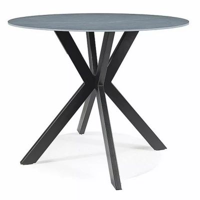 Runder Esstisch 90 cm KAMILO - grau / schwarz
