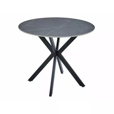 Runder Esstisch 90 cm KAMILO - grau / schwarz