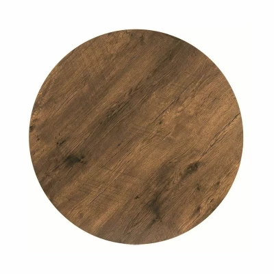 Runder Esstisch 90 cm KAMILO - Walnuss / Schwarz