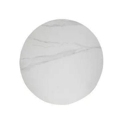 Runder Esstisch 90 cm KAMILO - weiß / schwarz