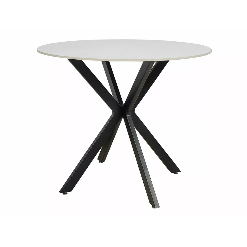 Runder Esstisch 90 cm KAMILO - weiß / schwarz