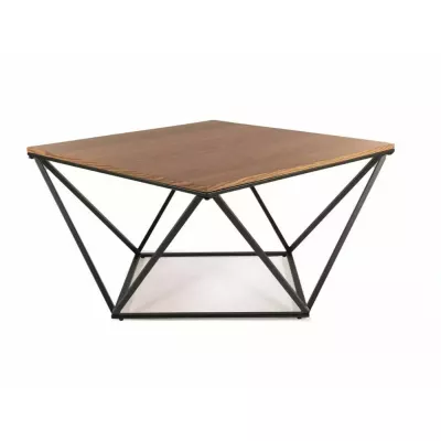 Designer Couchtisch SULO - Walnuss / Schwarz