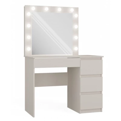 Schminktisch TRISTON - Kaschmir, echtes Design + Spiegel und LED-Beleuchtung GRATIS