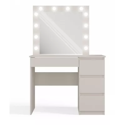 Schminktisch TRISTON - Kaschmir, echtes Design + Spiegel und LED-Beleuchtung GRATIS