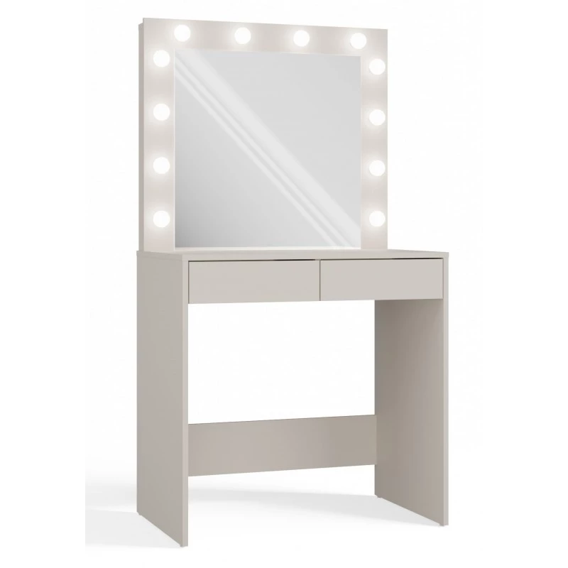 Schminktisch ROMERA - Kaschmir + Spiegel und LED-Beleuchtung GRATIS