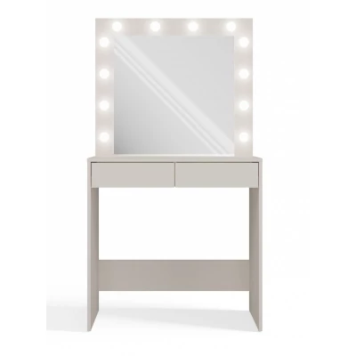 Schminktisch ROMERA - Kaschmir + Spiegel und LED-Beleuchtung GRATIS