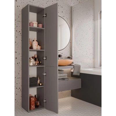 Schmaler Badezimmerschrank 31 cm ATSO - grau