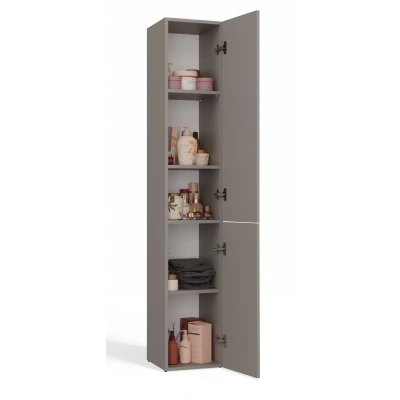 Schmaler Badezimmerschrank 31 cm ATSO - grau
