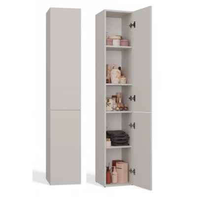 Schmaler Badezimmerschrank 31 cm ATSO - Kaschmir